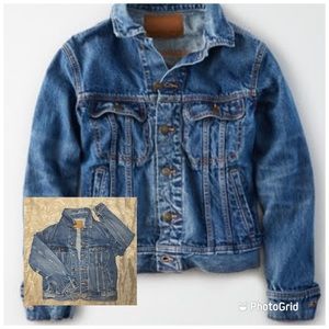 American Eagle Oversized 70s Denim Jacket - cute, medium, jean, AE